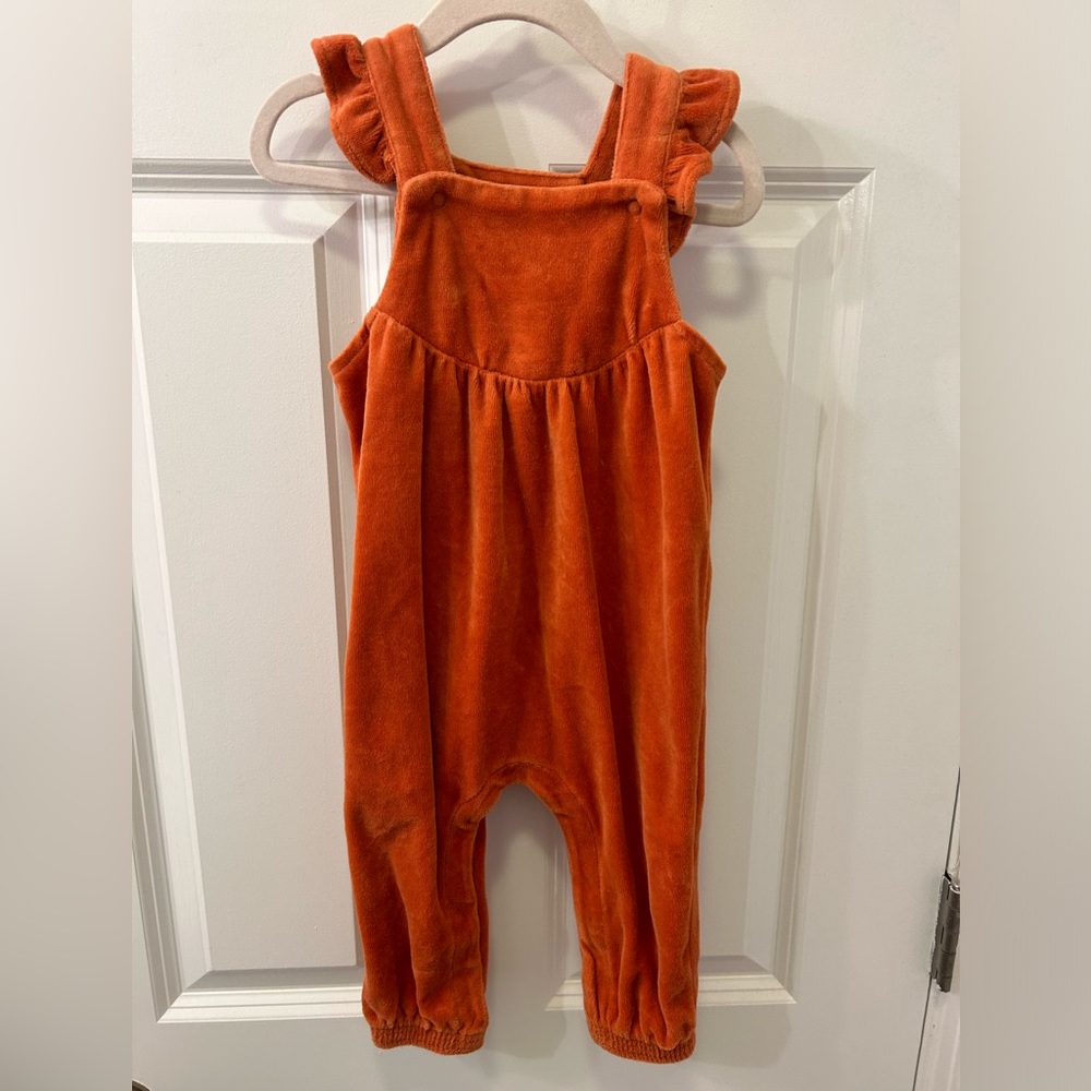 Angel Dear dark orange romper for girls 12–8months